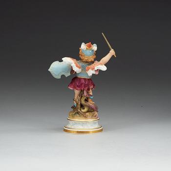 An allegorical Meissen figure, 19th Century.