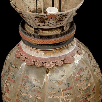 A 20th century Chinese ceiling lamp.