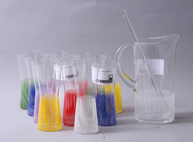 GLASSERVIS, 14 delar, 1960-tal.