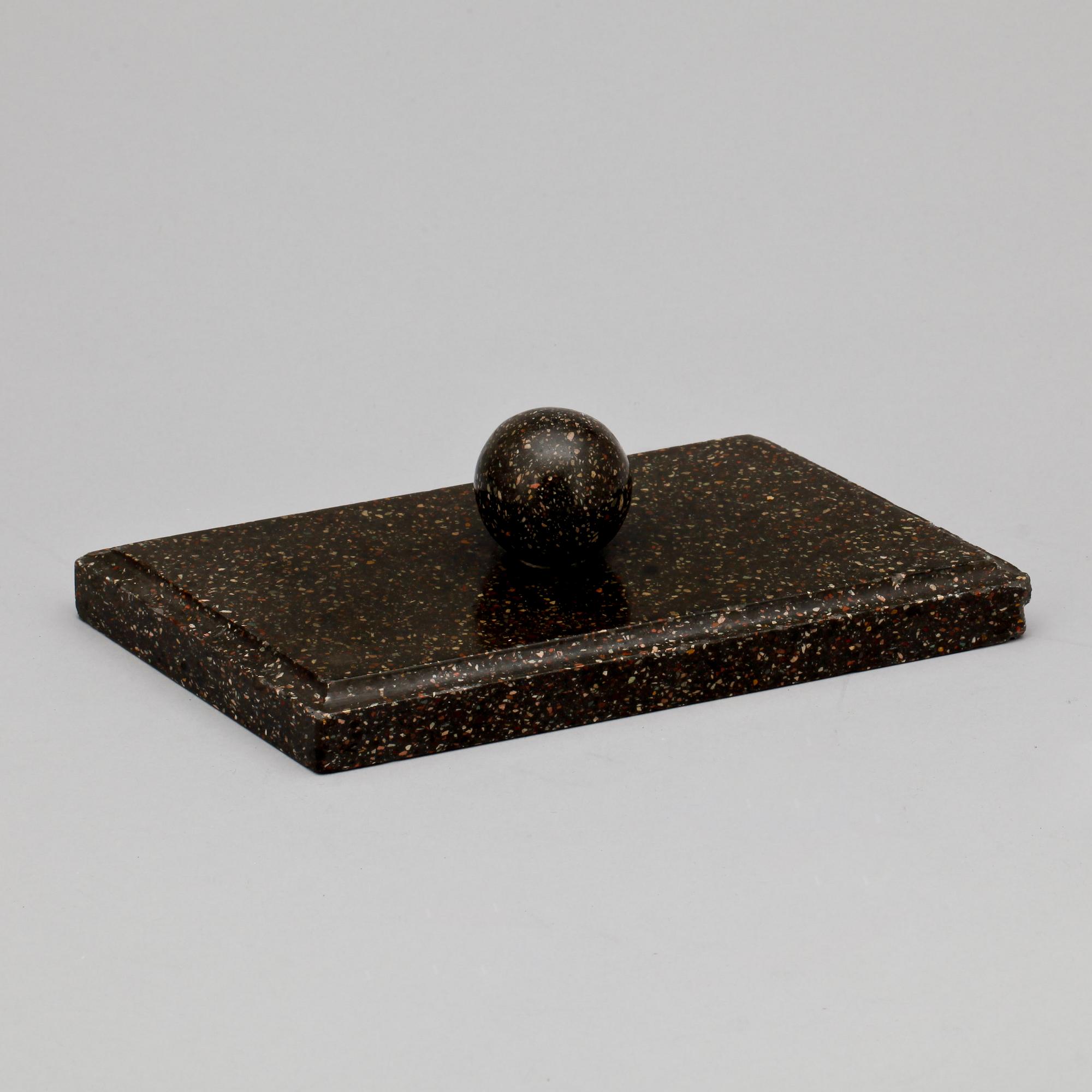 BREVPRESS, porfyr imitation, 1800/1900-tal.