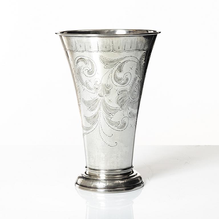 CG Hallberg, bägare, silver, Stockholm 1947.