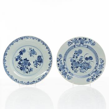 Tallrikar, 14 st, porslin, Kina, 1700-1800-tal.