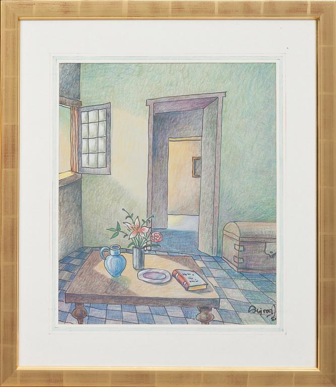 SIGVARD BERNADOTTE, pastell. Signerad.
