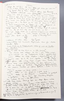 BOK, faksimiltryck, "Ockulta dagboken" av August Strindberg. Stockholm 1977.
