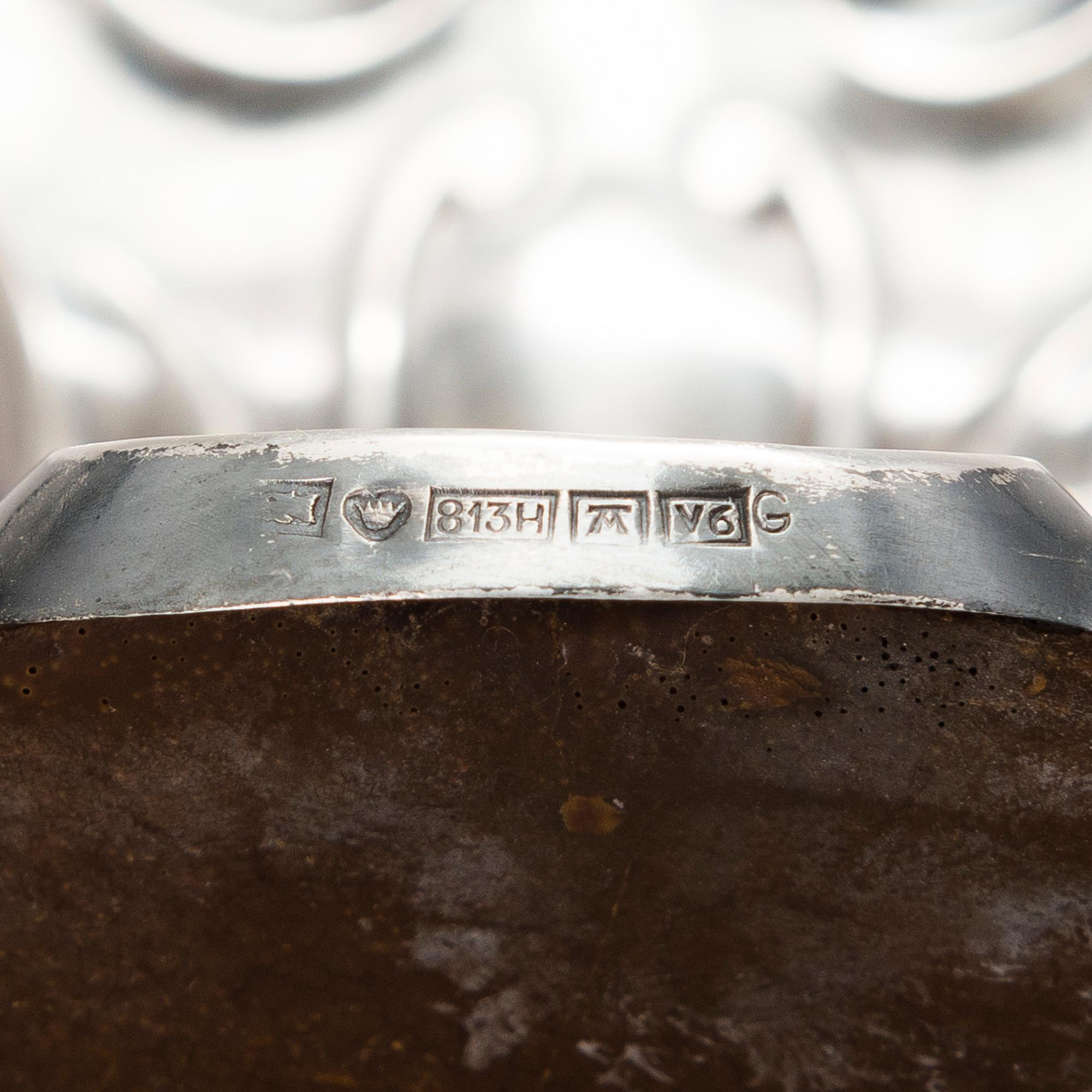 LJUSSTAKAR, ett par, silver, Auran Kultaseppä oy, Åbo 1950.