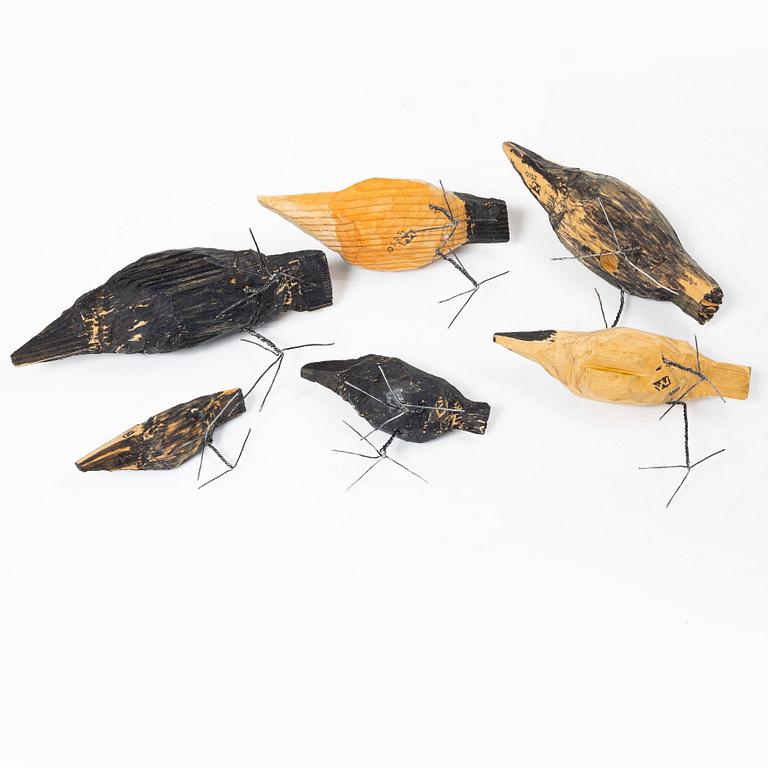 Werner Janson, Sculpture group, birds, 5 pcs.