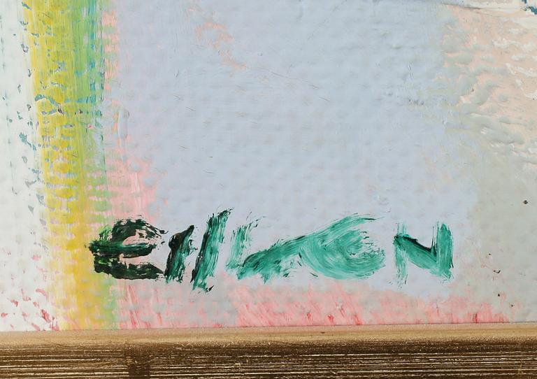 ERIK ELFVÉN, olja på pannå, signerad.