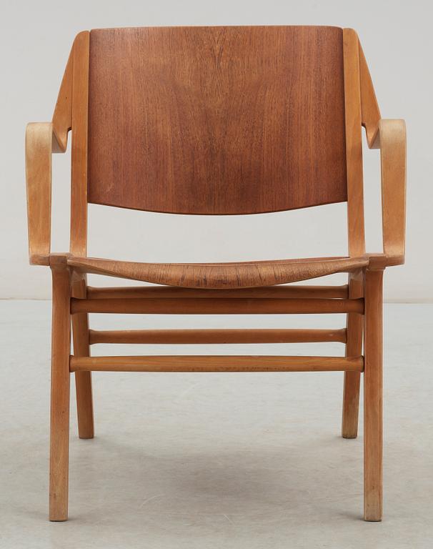 PETER HVIDT & ORLA MØLGAARD NIELSEN, karmstol, "Ax-stolen", Fritz Hansen, Danmark 1950-60-tal.