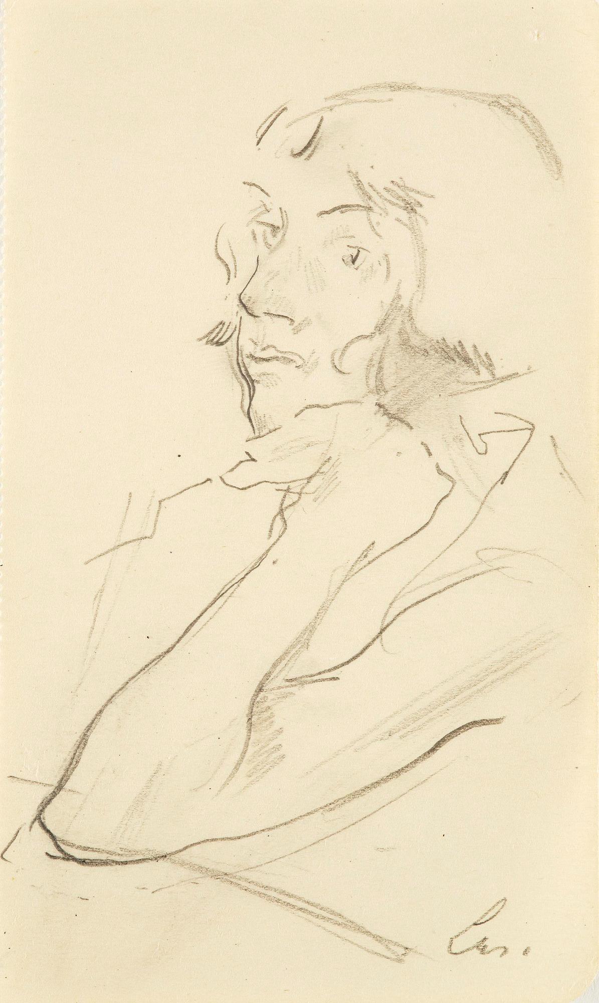 Lotte Laserstein, Woman in profile, probably executed in Berlin.