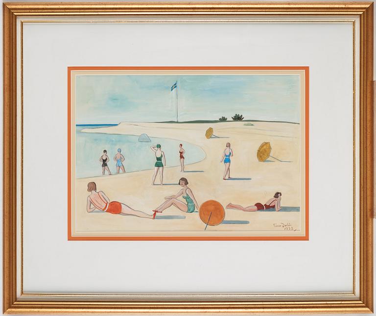 Einar Jolin, On the beach.