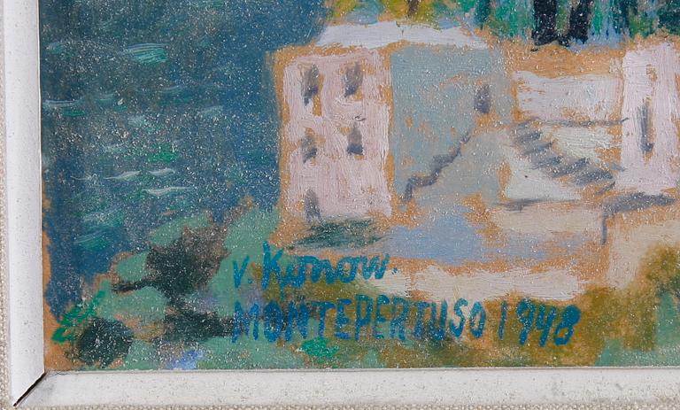 KONOW, JURGEN VON. Olja på pannå, sign o dat 1948.