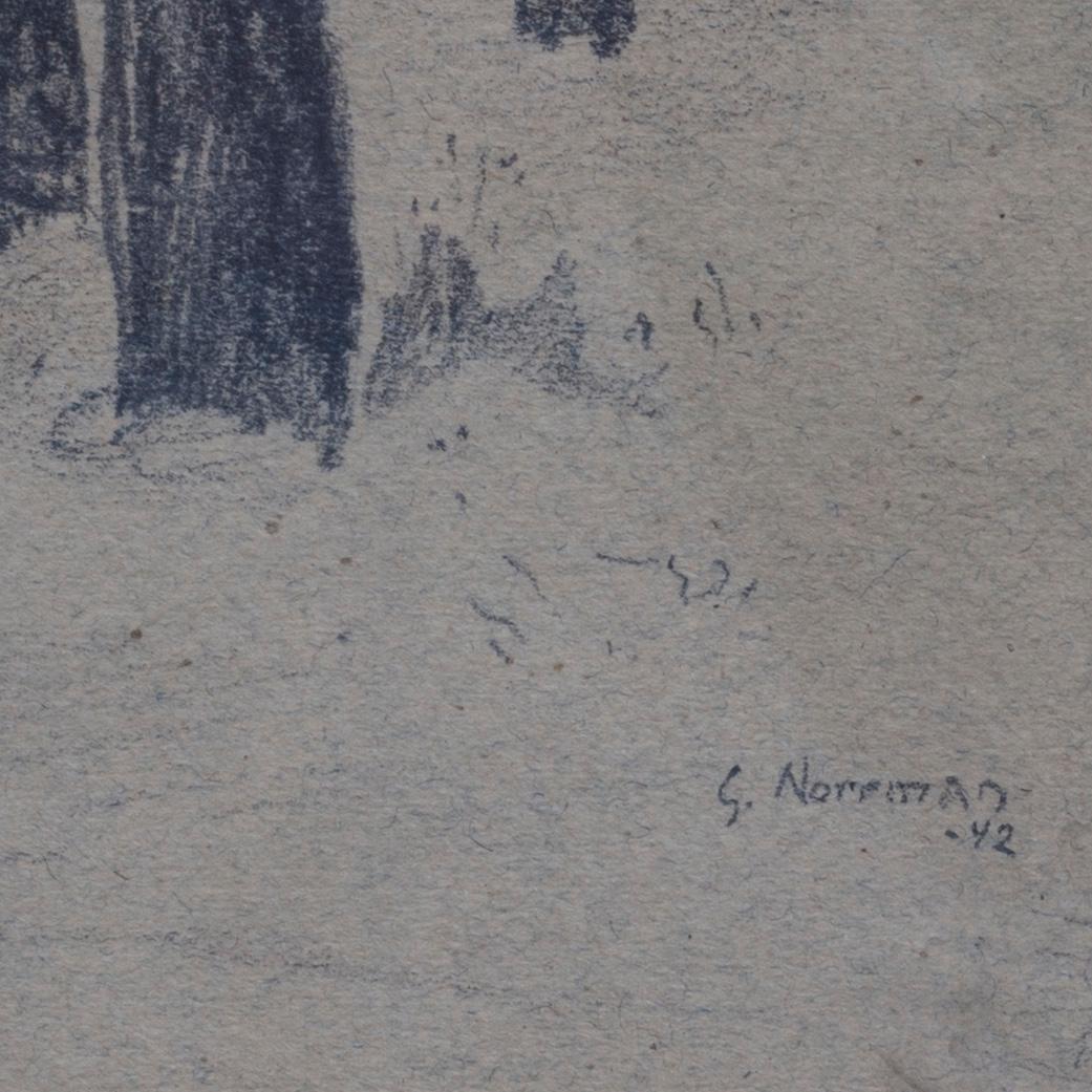 GUNNAR NORRMAN, blyerts, signerad och daterad -42.
