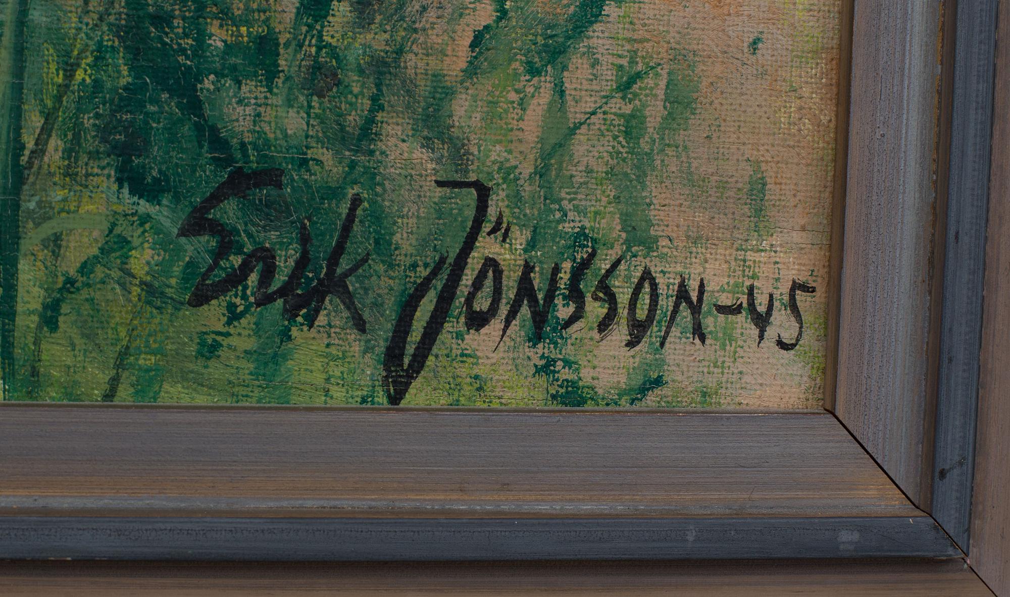 ERIK JÖNSSON, olja på duk signerad och daterad 45.