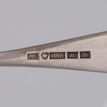 ÄGGKOPP SAMT SKED, silver, Turun kultaseppä, 1934 och 1921. Tot. vikt 37,9 g.