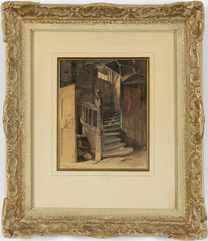 Josef Wilhelm Wallander, Staircase, possibly Gripsholm.