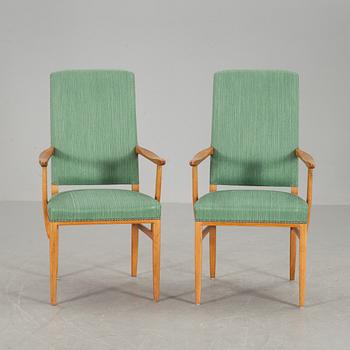 KARMSTOLAR, ett par, Carl Malmsten, Åfors Möbelfabrik.