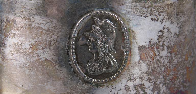 GRÄDDKANNA, silver, Bengt Fredrik Tellander, 1816, Jönköping. 136 gram.