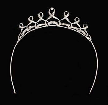 TIARA, silver och paste, 1900-talets mitt.