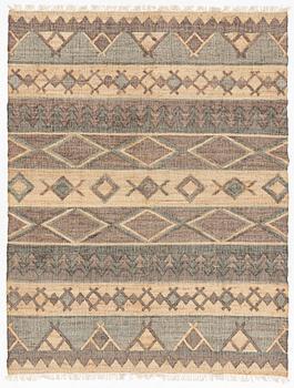 A carpet, presumably Kilim, c. 332 x 258 cm.