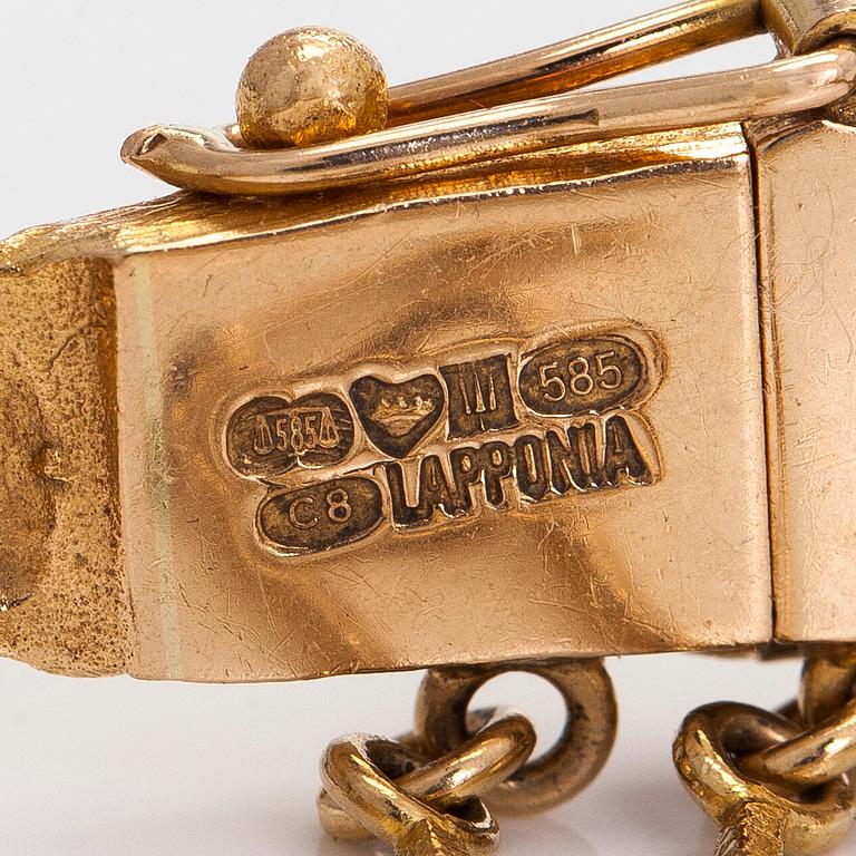 Björn Weckström, rannekoru, "Maariankämmekät"", 14K kultaa.