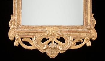 A Swedish Rococo 18th century mirror by J Åkerblad, master 1758.