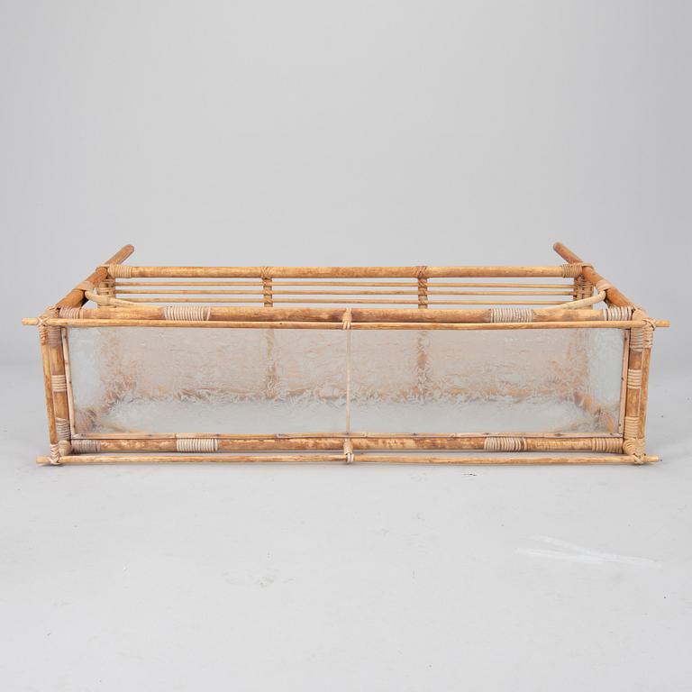 BLOMBORD, rotting och glas, 1950/60-tal.