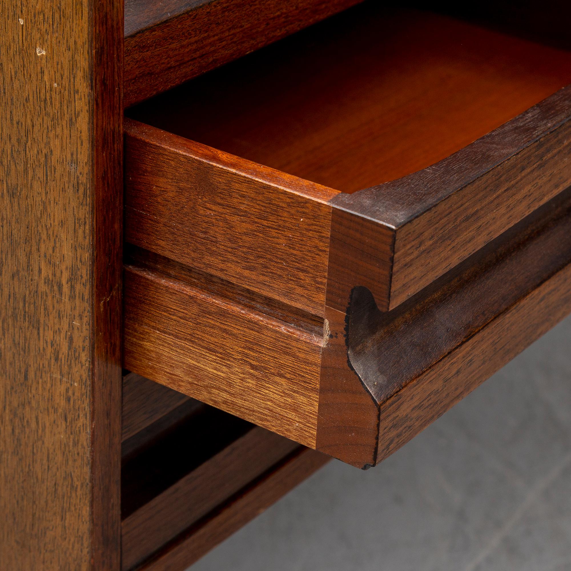 OSVALDO BORSANI, executive desk with armchair, Tecno Italy, 1970's.