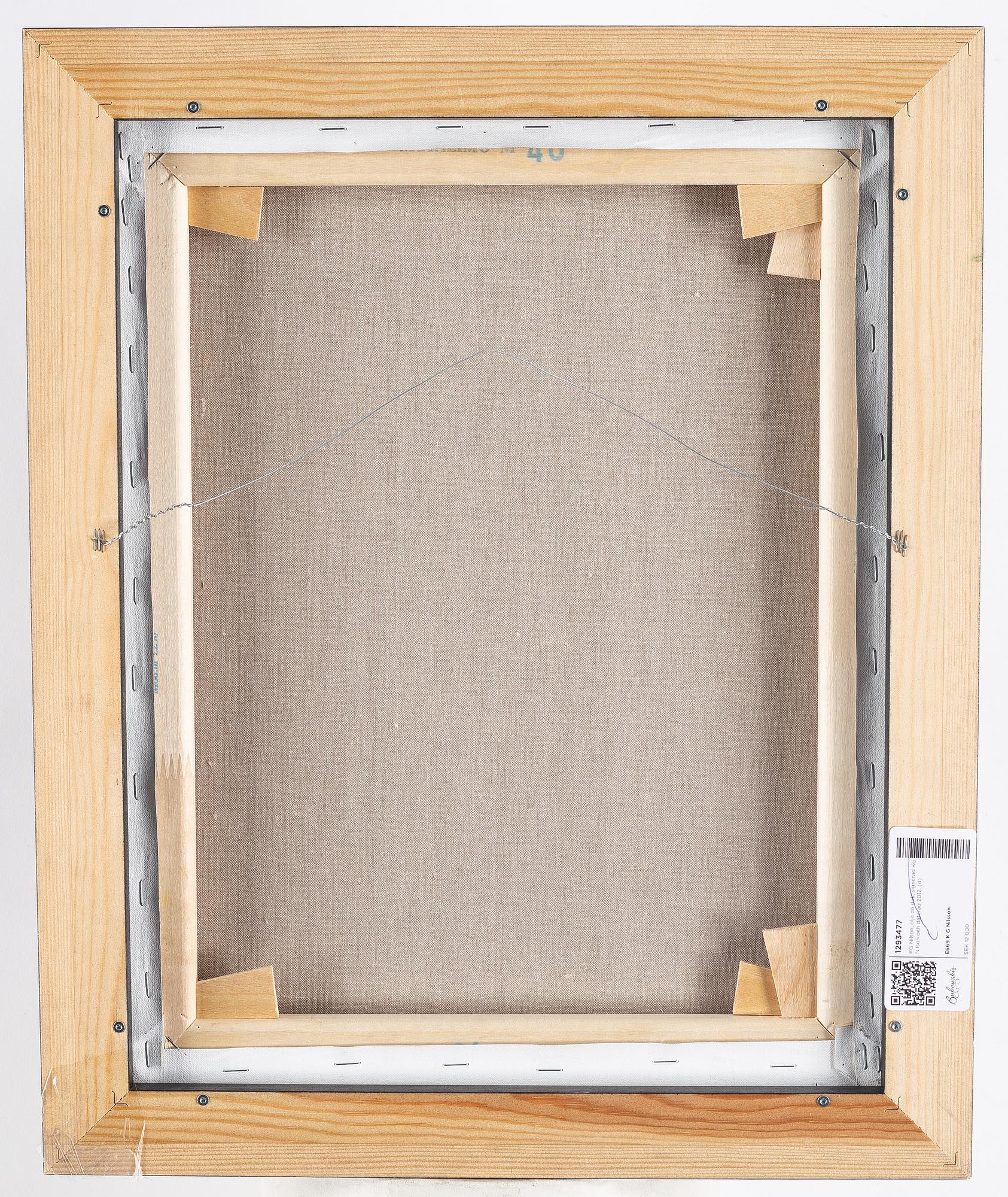 KG Nilson, olja på duk, signerad KG Nilson och daterad 2012.