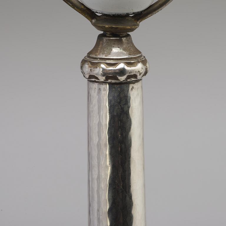 K ANDERSSON, a silver table lamp, Stockholm, 1925.