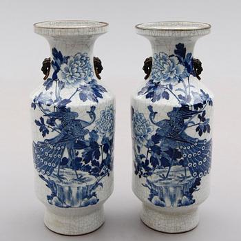 GOLVVASER, 1 par, porslin, Kina, 1800/1900-tal.