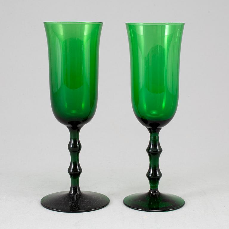 SIMON GATE, 16 champagne glasses, 'Salut', Orrefors Sandvik.