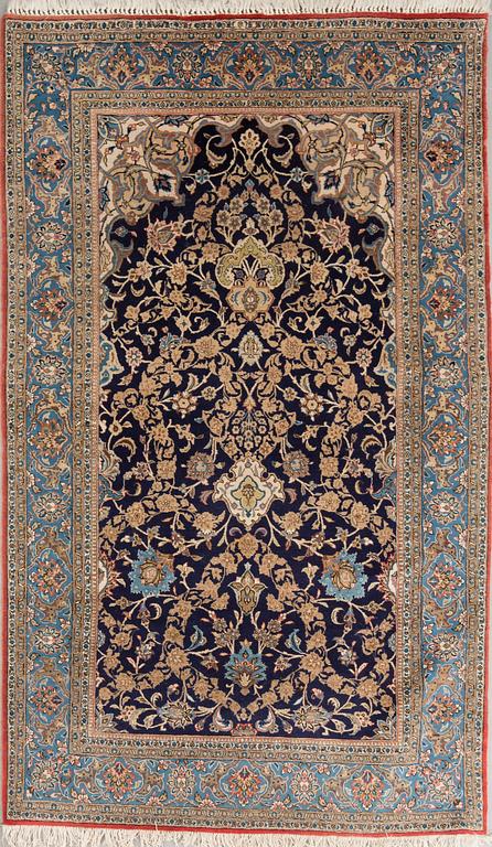 MATTA, old, Saveh/Ghom möjligen, part silk, ca 255 x 155 cm.