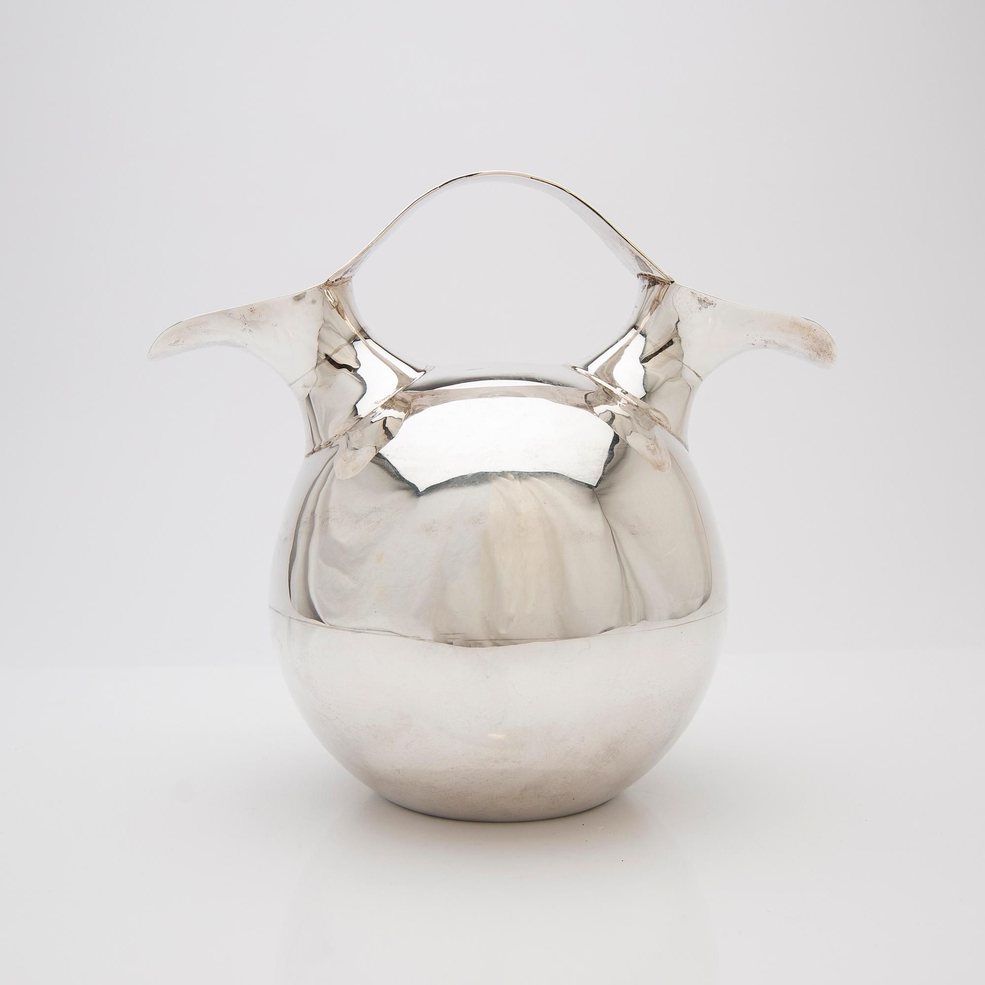Jug, sterling silver, Mexico.