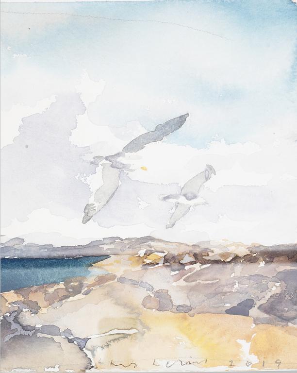 LARS LERIN, watercolour, signed and dated 2019.