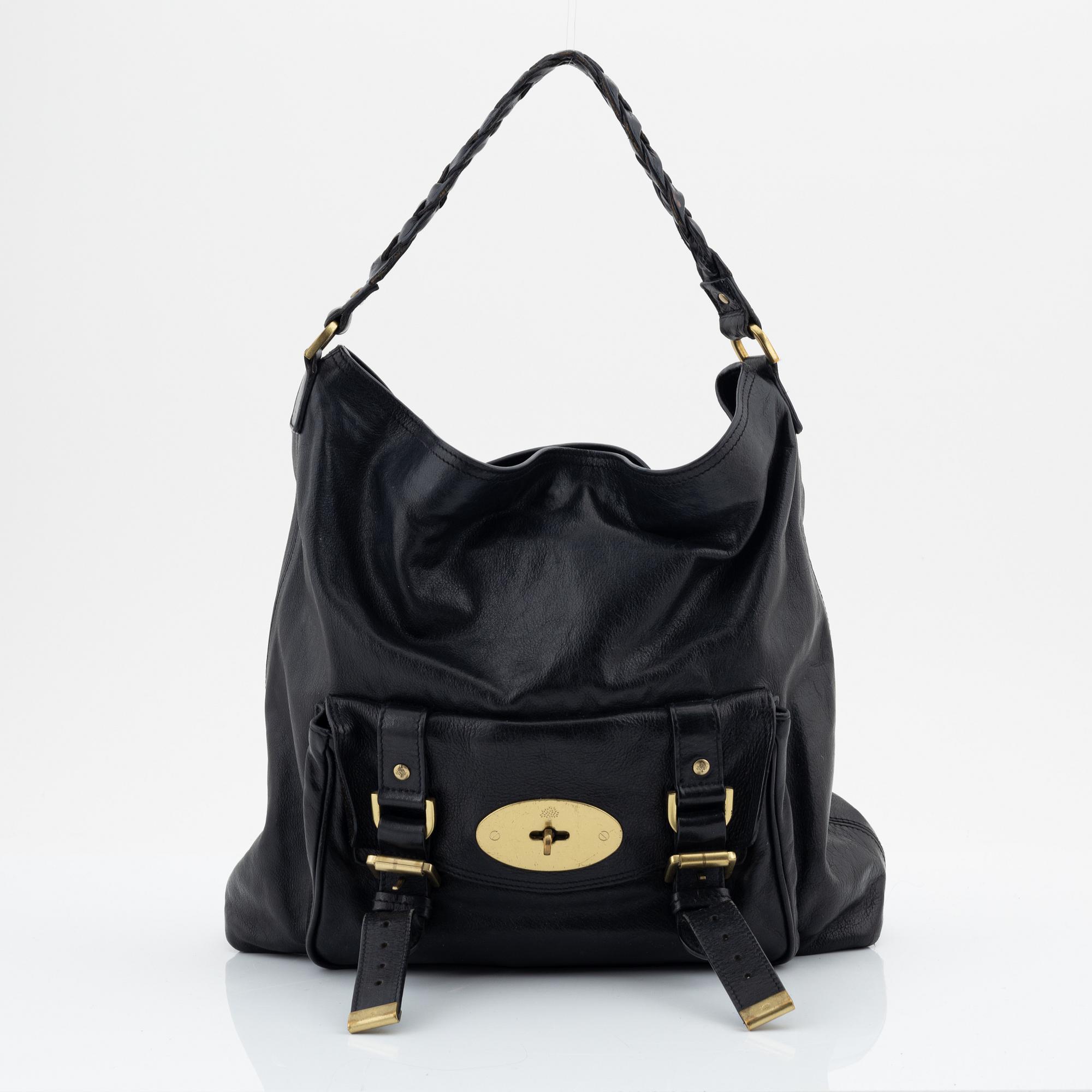 Mulberry A black leather Alexa hobo bag. Bukowskis