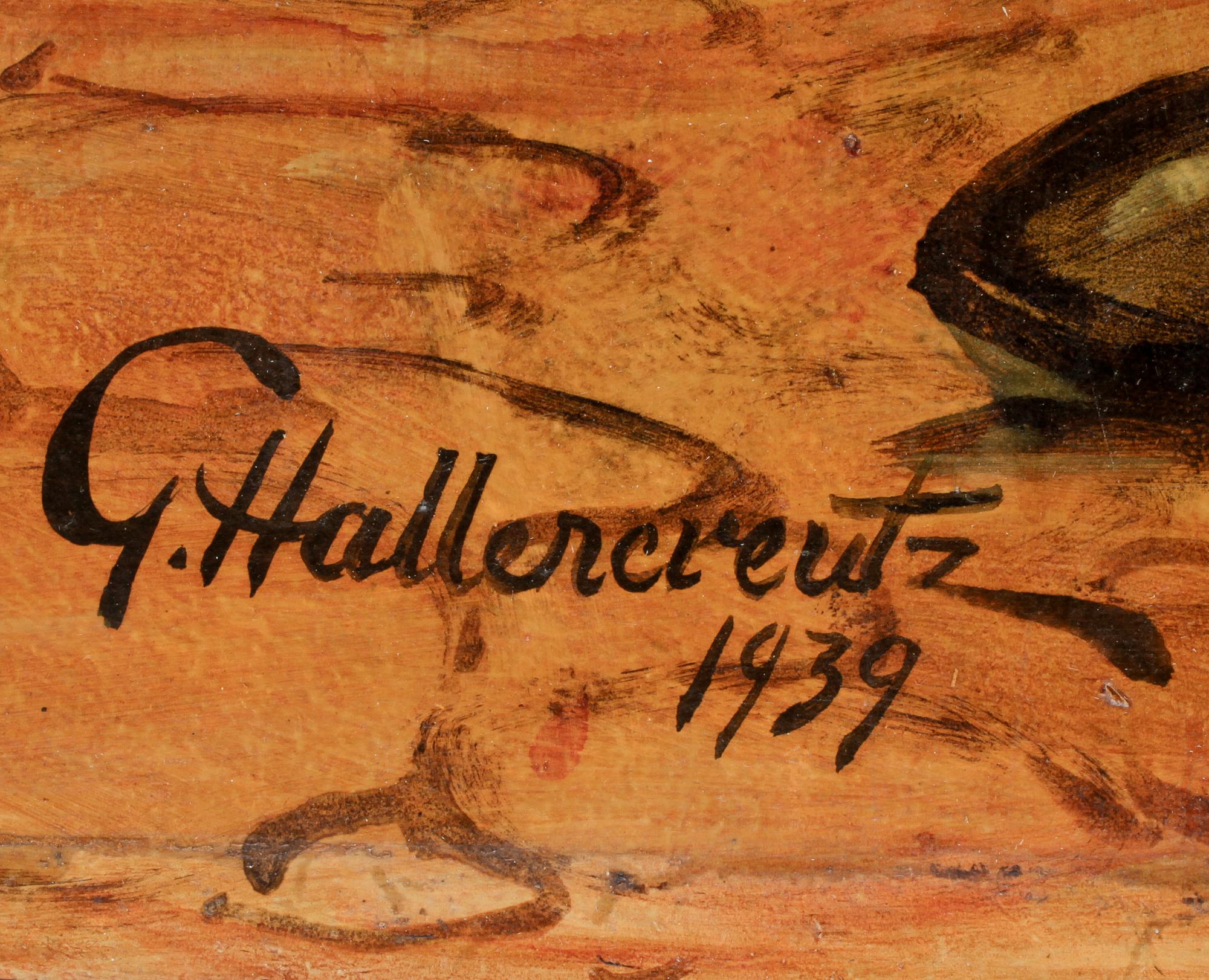 GÖSTA HALLENCREUTZ, olja på pannå. Sign o dat 1939.