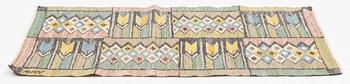 Märta Måås-Fjetterström, a textile, 'Crocus', flat weave, ca 78 x 41 cm, signed AB MMF.