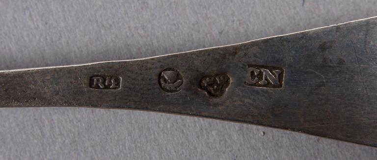 PARTI SILVER, 13 delar, flertal olika mästare och städer, bla Söderhamn, 1800-1900-tal.