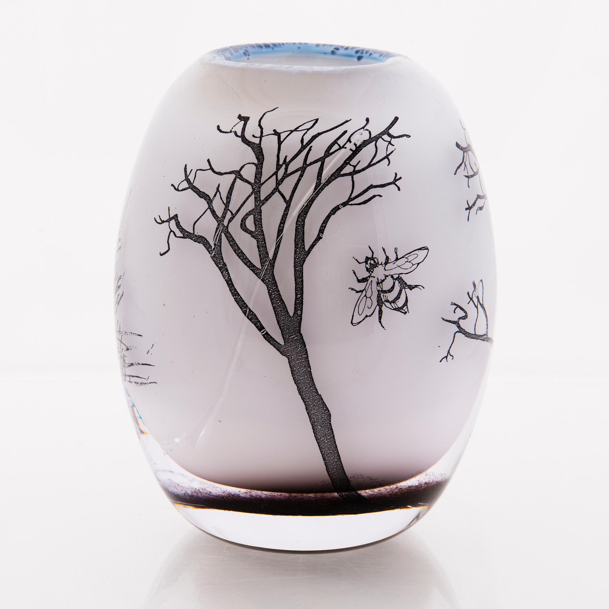 ELLA VARVIO, vas/ glasskulptur, signerad Ella Varvio 2017.