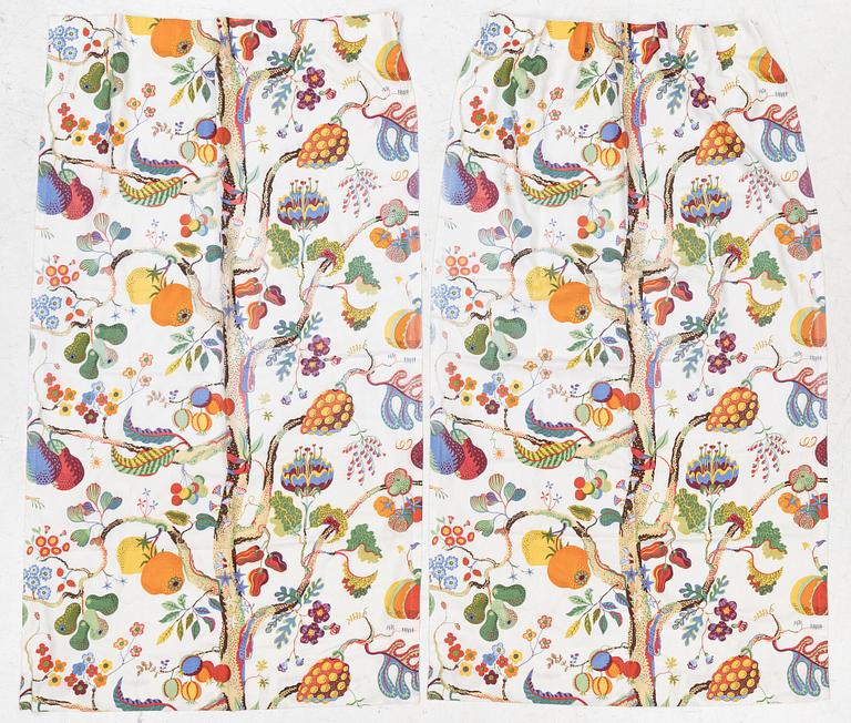 Josef Frank, a pair of 'Vegetable Tree' curtains, Svenskt Tenn.