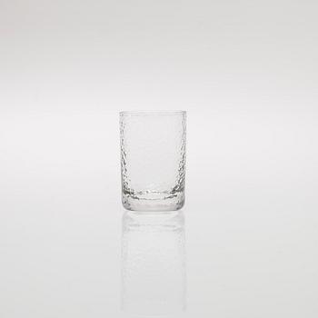 KARAFF och BRÄNNVINSGLAS, 16 st, "Mini" Tapio Wirkkala, Iittala 1960-tal.