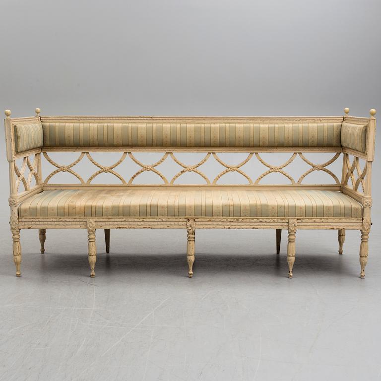 a late Gustavian sofa, early 18th century.