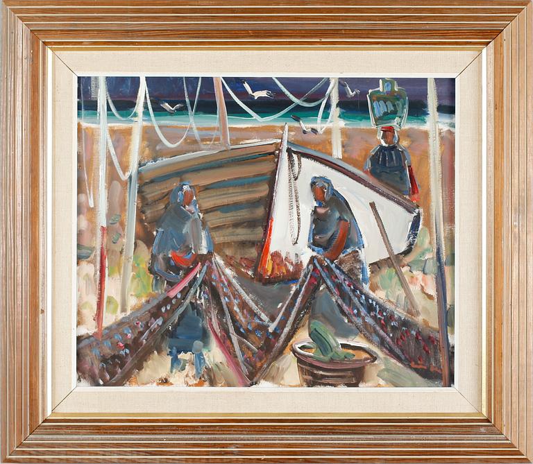 OKÄND KONSTNÄR, olja på duk, 1900-talets andra hälft.