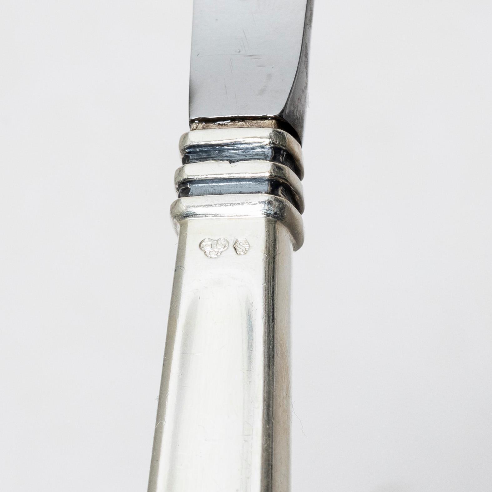 Cutlery set, 100 pieces, silver, "Paris", Mema, Lidköping, 1950s–60s, in fitted case.
