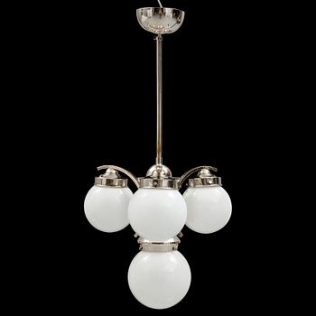 An 1930s Art Deco ceiling light. Total height ca 70 cm.