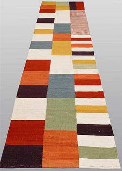 A runner, flat weave, ca 293 x 85 cm.