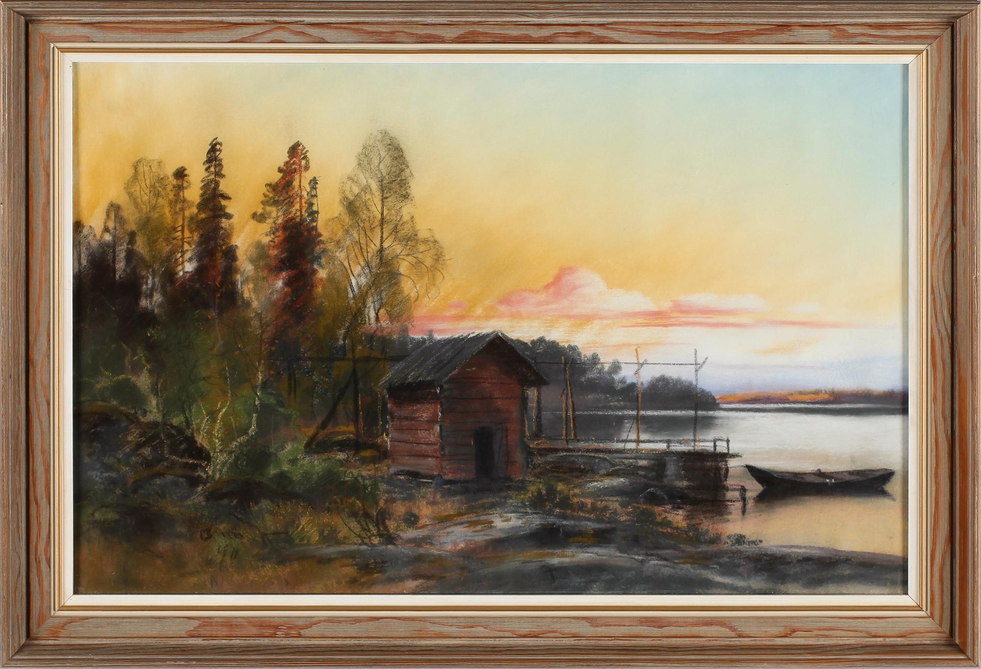 CARL BRANDT, pastell, signerad.