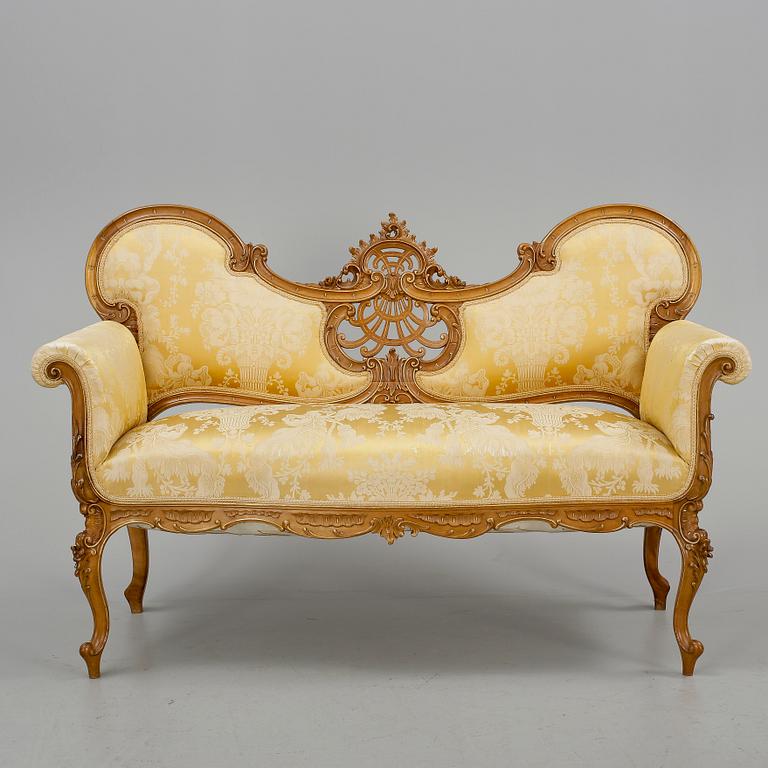 SOFFA, nyrokoko, Myrstedt & Sterns, Stockholm, omkring 1900.