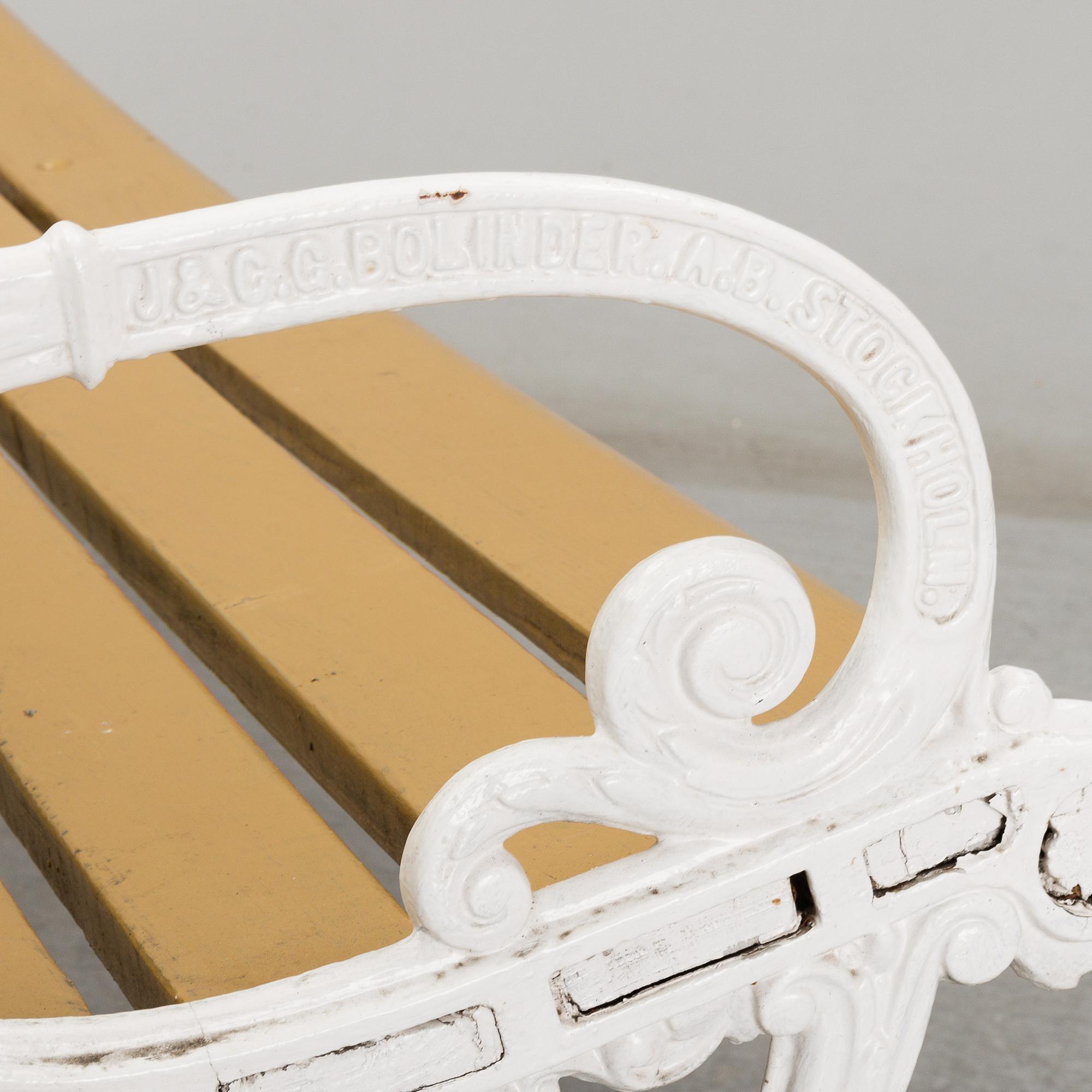 TRÄDGÅRDSSOFFA, J & C.G. Bolinder, AB Stockholm, omkring år 1900.