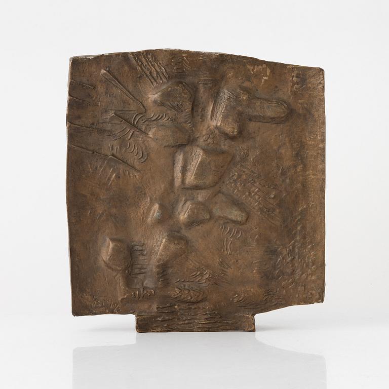 Bror Marklund, embossment, signed, numbered, bronze, measurements 33 x 31 cm.